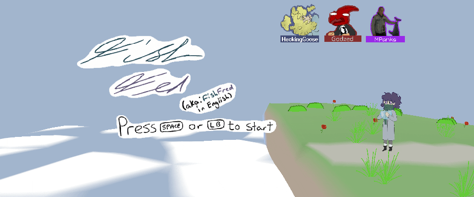 An animated image of the game's title screen