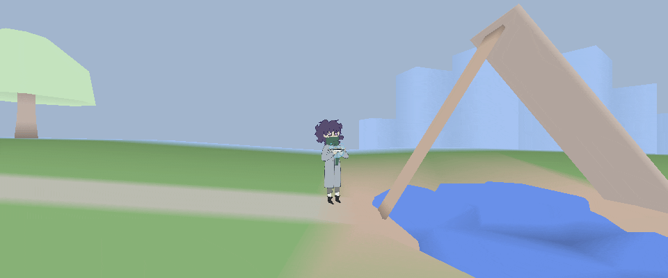 An animated image of Fred solving a puzzle